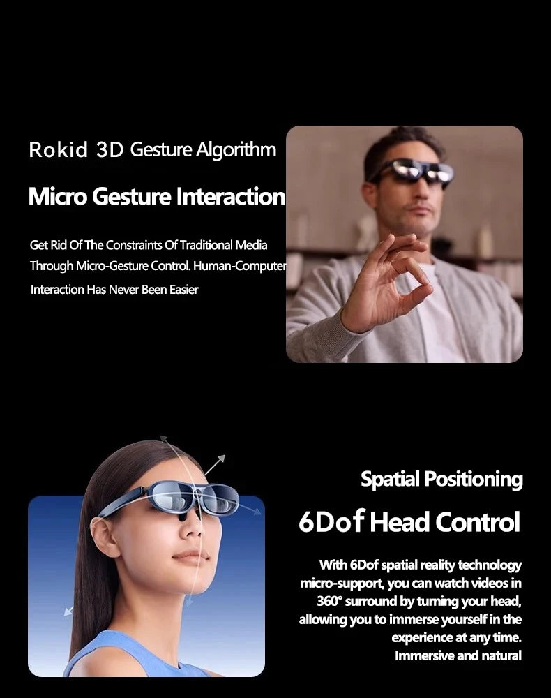 Rokid Max Pro 2024 New Smart Ar Glasses Studio Ar Pro Space Computer Supports Development Max Pro+Station Pro - Teglex