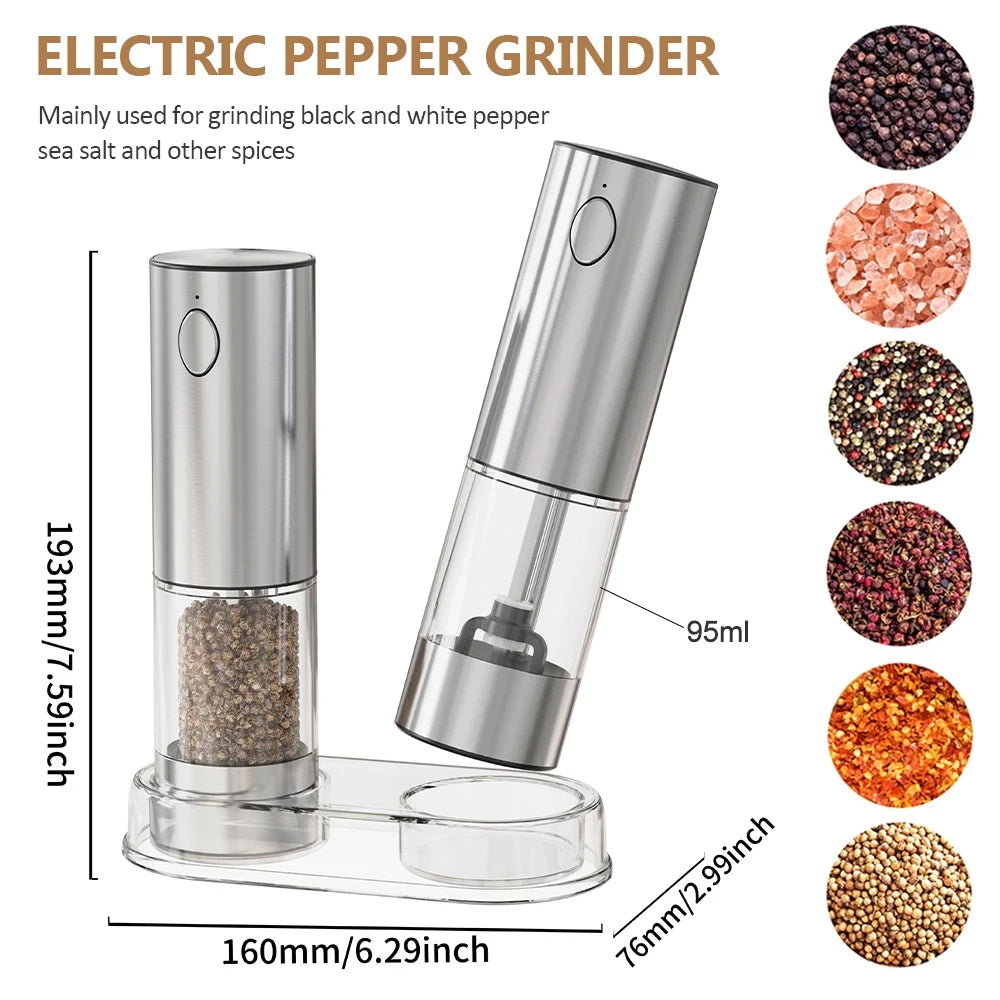 Electric Pepper Grinder USB Rechargeable – Salt & Spice Mill