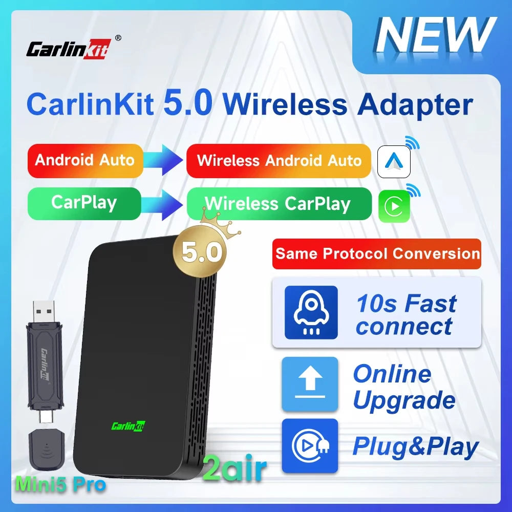 CarlinKit 5.0 Wireless CarPlay & Android Auto Box
