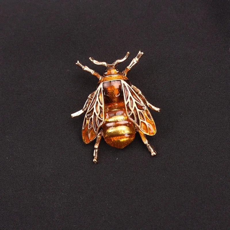 Enamel Bumblebee Brooch – Yellow Bee Banquet Pin Gift