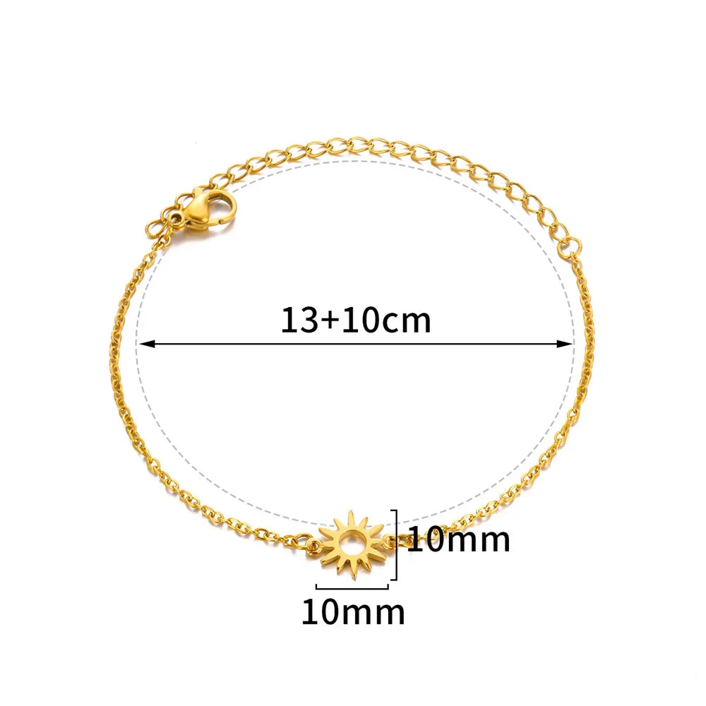 Gold Pearl Chain Anklet – Stainless Steel Beach Bodychain