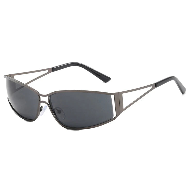 Oversized Steampunk Sunglasses Gradient Mirror Goggles