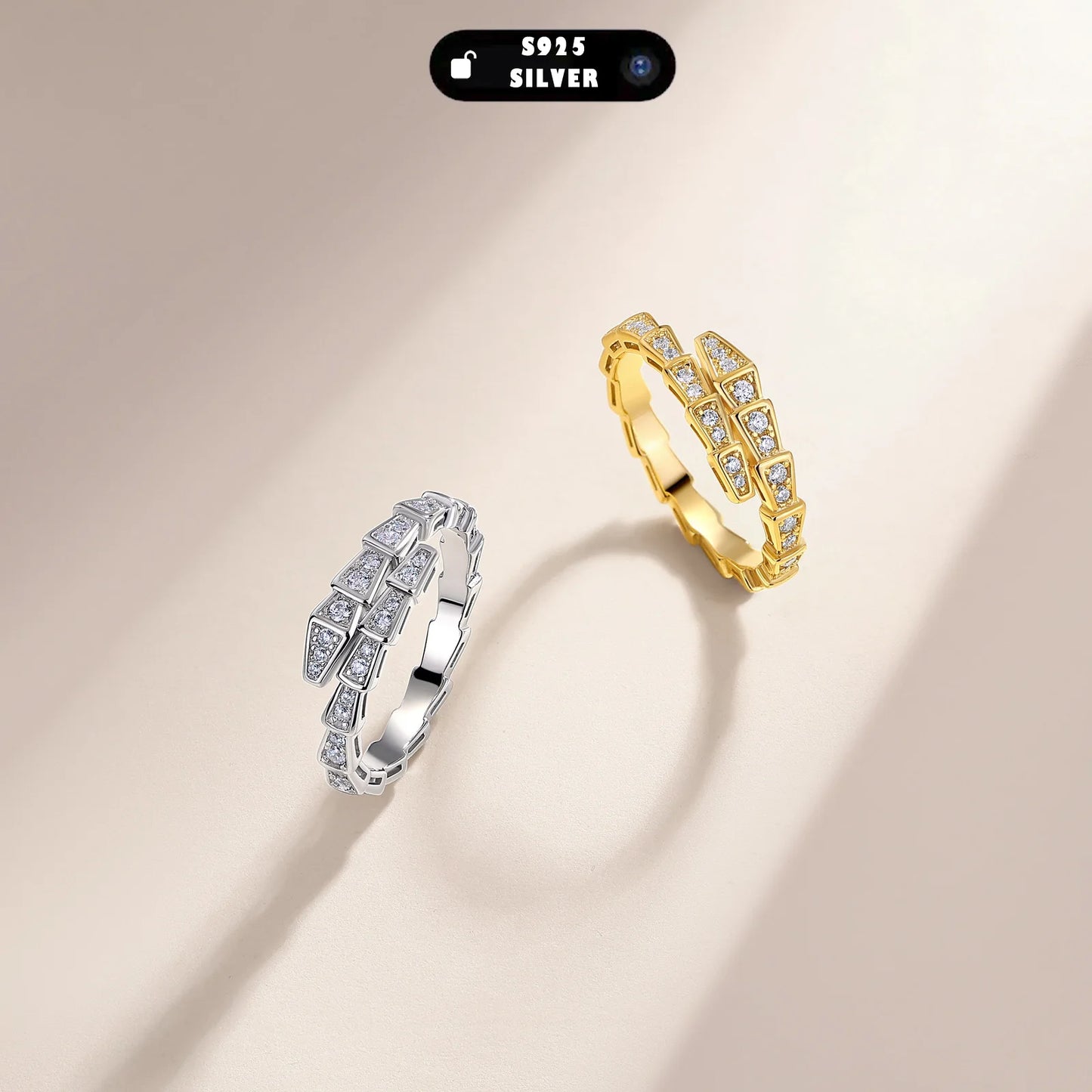 S925 Silver Moissanite Eternity Ring – 0.37CTW