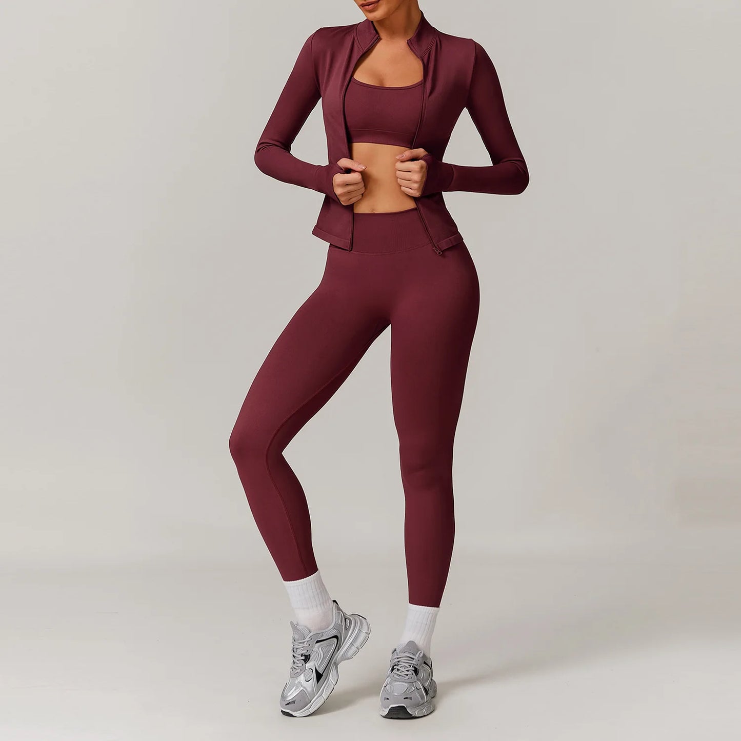 Women's Seamless Yoga Set – 2/3 Piece Gym Suit