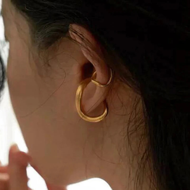 Punk Geometric Ear Cuff Non-Piercing Clip Earrings Women