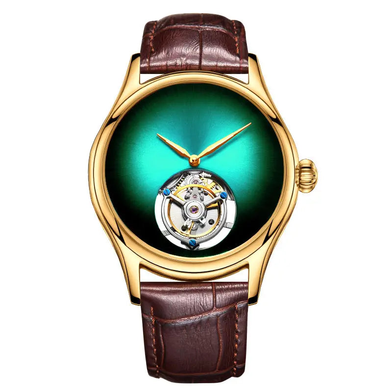 Tourbillon Mechanical Sapphire Skeleton Watch High-Quality