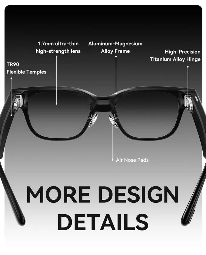 Rokid Glasses AR Smart Glasses 12MP Advanced Camera AI Assistant 49g for Daily Vlog All-Scenario - Teglex