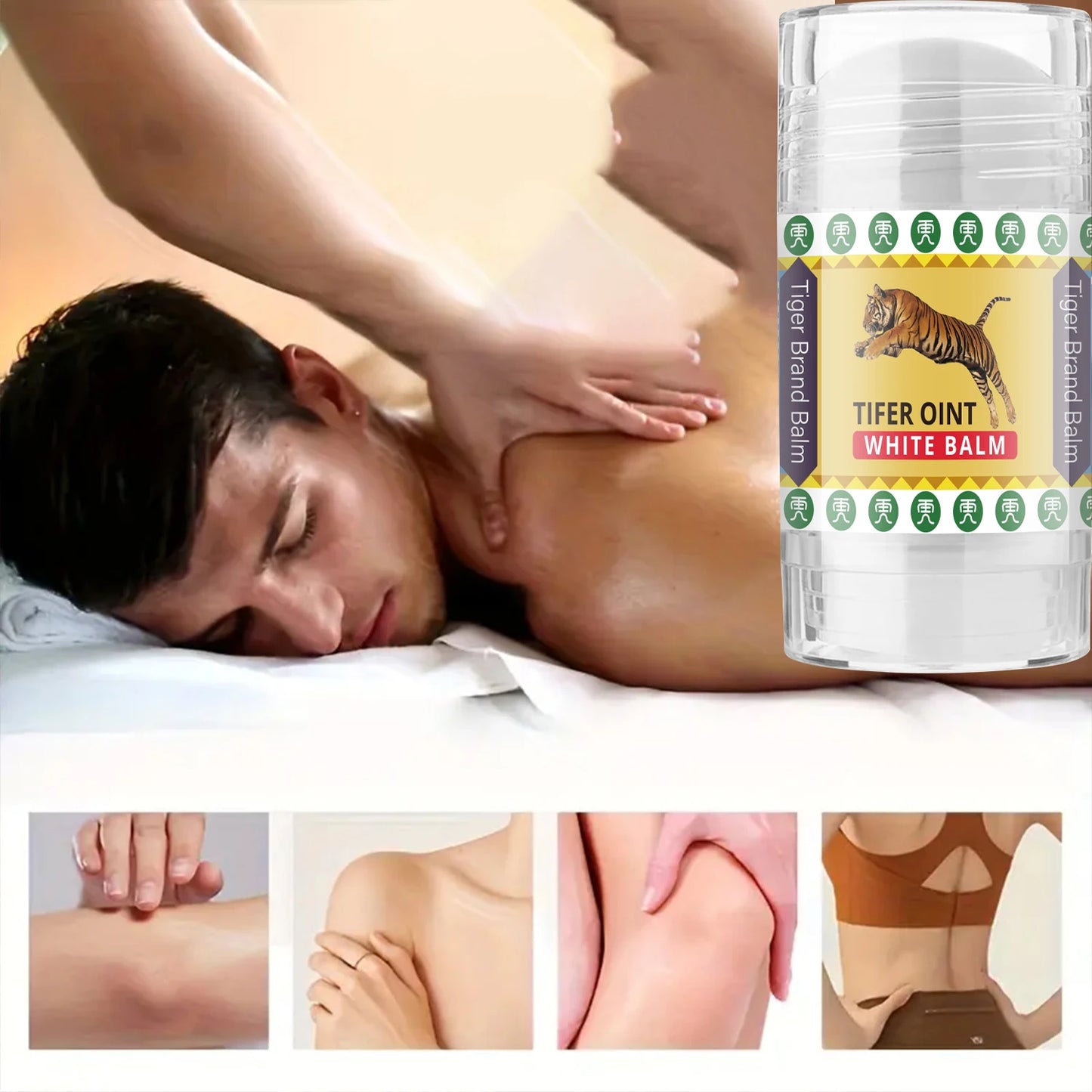 Tiger Body Massage Cream Stick Vitamin E & Olive