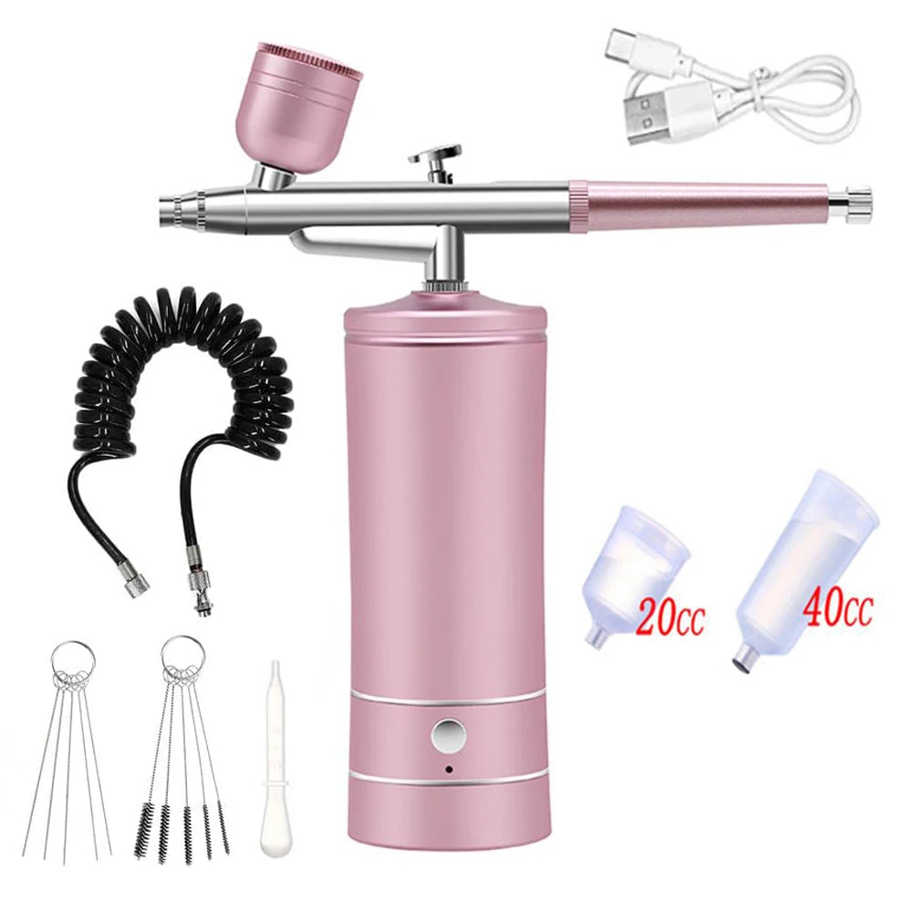 Mini Airbrush Nail Art Kit with Compressor – USB Charge