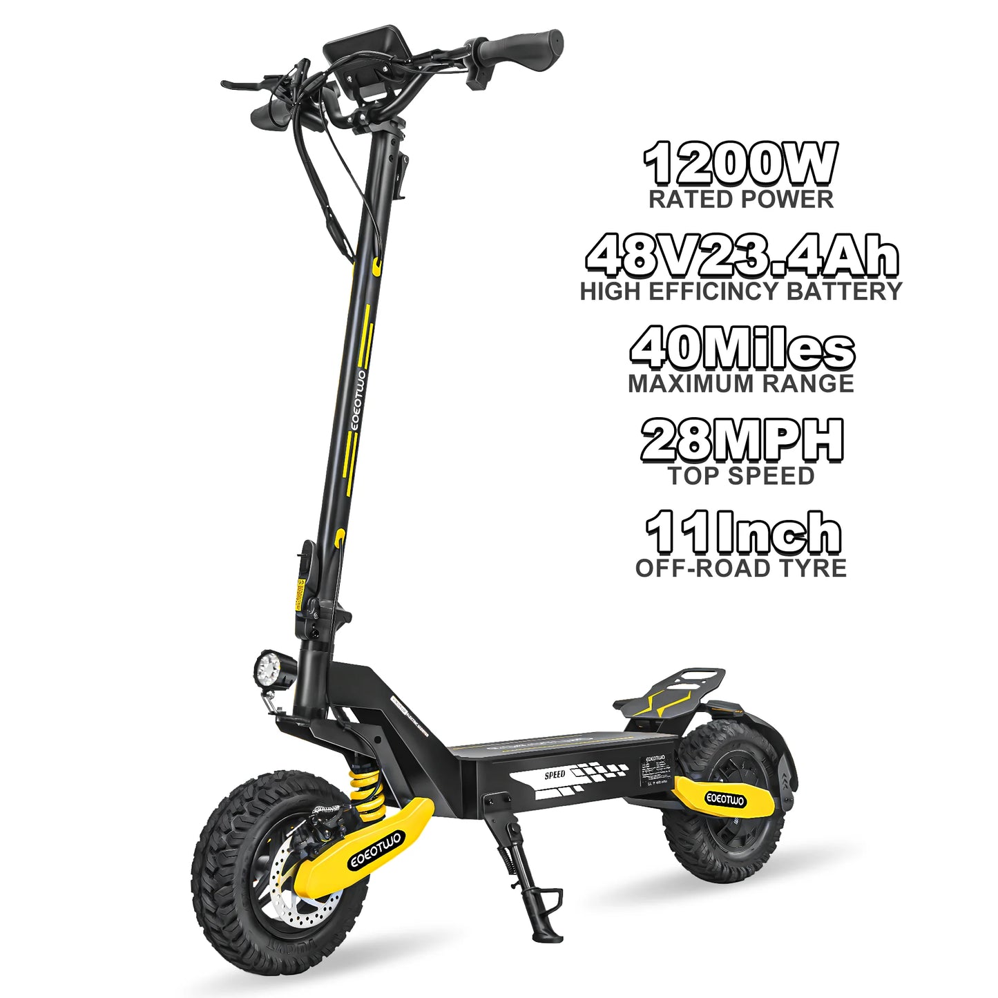 EOEOTWO 1200W Off-Road Electric Scooter 48V
