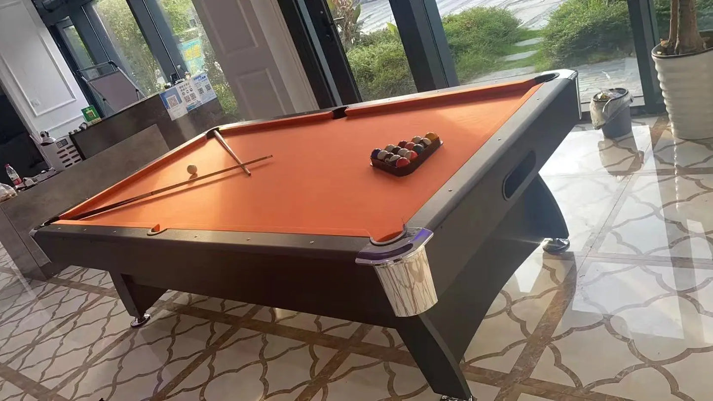 High Quality Durability 9FT MDF Billiard Pool Table Blue/green/red Color