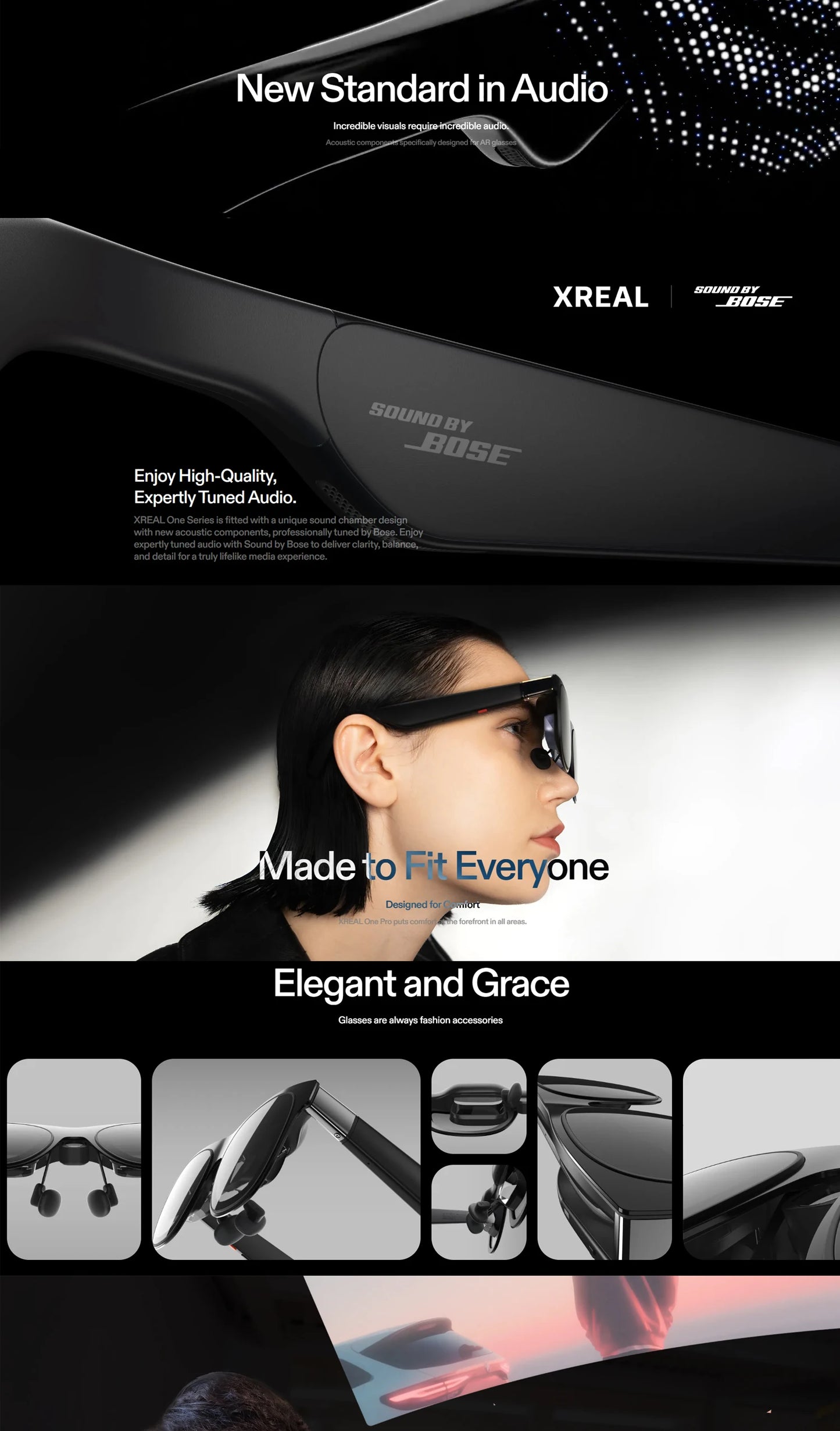 Xreal One Pro AR Glasses 57 FOV NO stray light NO reflections 3ms M2P Latency Glasses For Stream Deck 57-66 mm 66-75 mm IPD - Teglex
