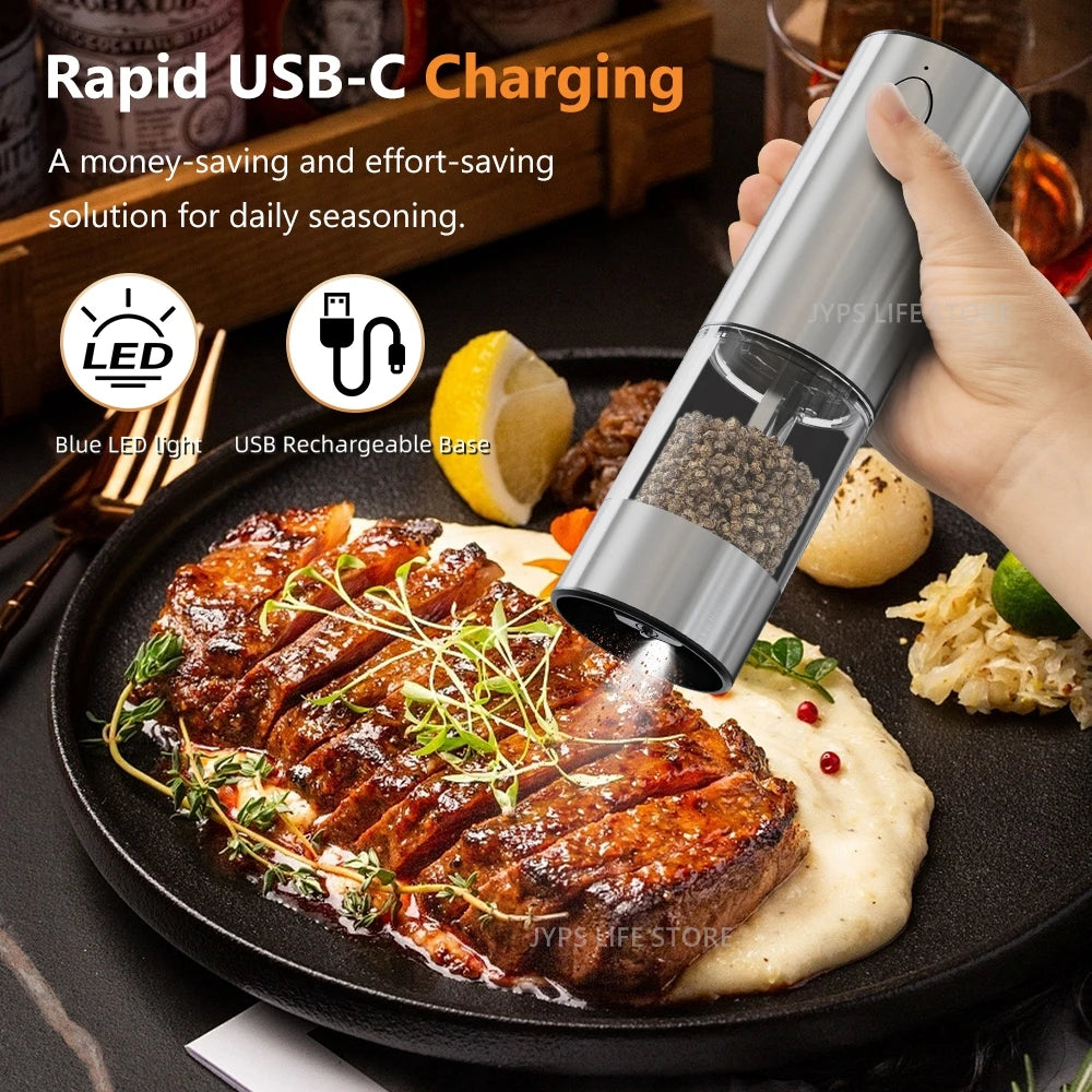 Electric Pepper Grinder USB Rechargeable – Salt & Spice Mill
