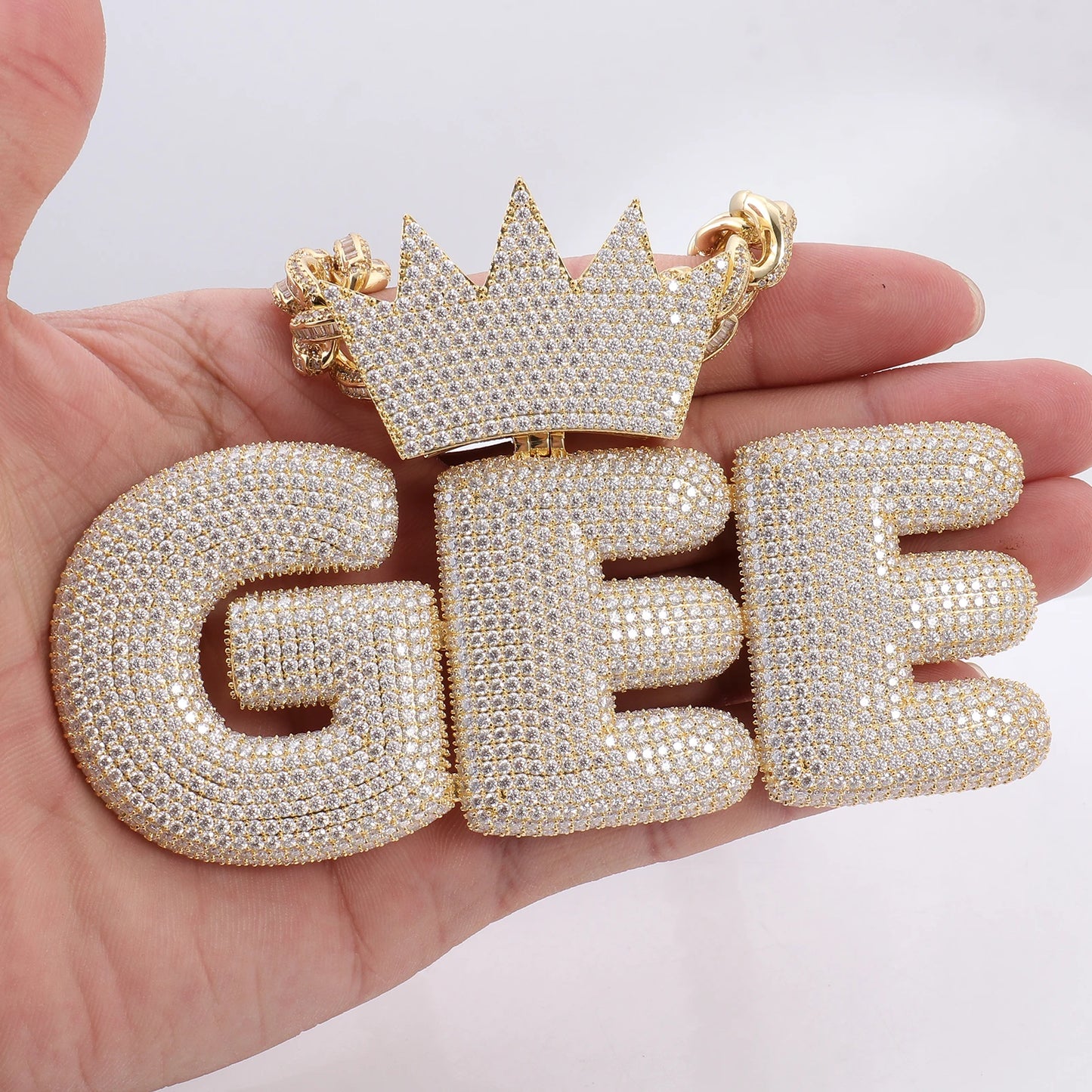 Pendant S925 Moissanite Crown Pendants Miami Rock Jewelry