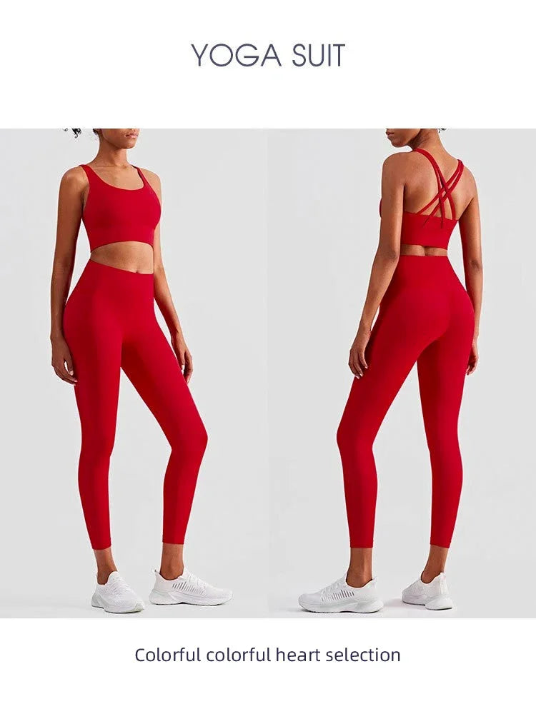 2-Piece Women's Yoga Tracksuit Sports Bra Set Fitness Casual