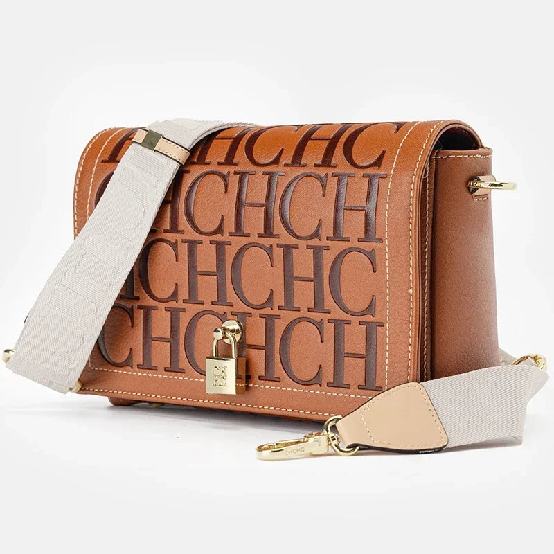 Classic Women's Letter Print Crossbody Bag | Elegant