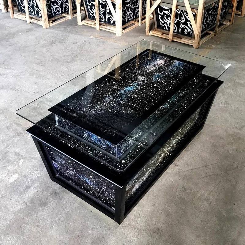 Luminous Tempered Glass Coffee Table Custom Color & Size
