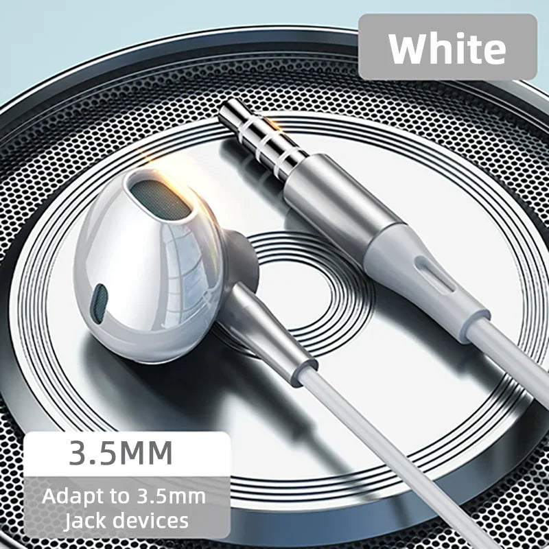 USB-C HiFi Earbuds Bass Stereo Mic Galaxy iPhone 15