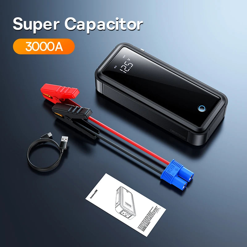 Baseus 3000A Super Capacitor Car Jump Starter Portable