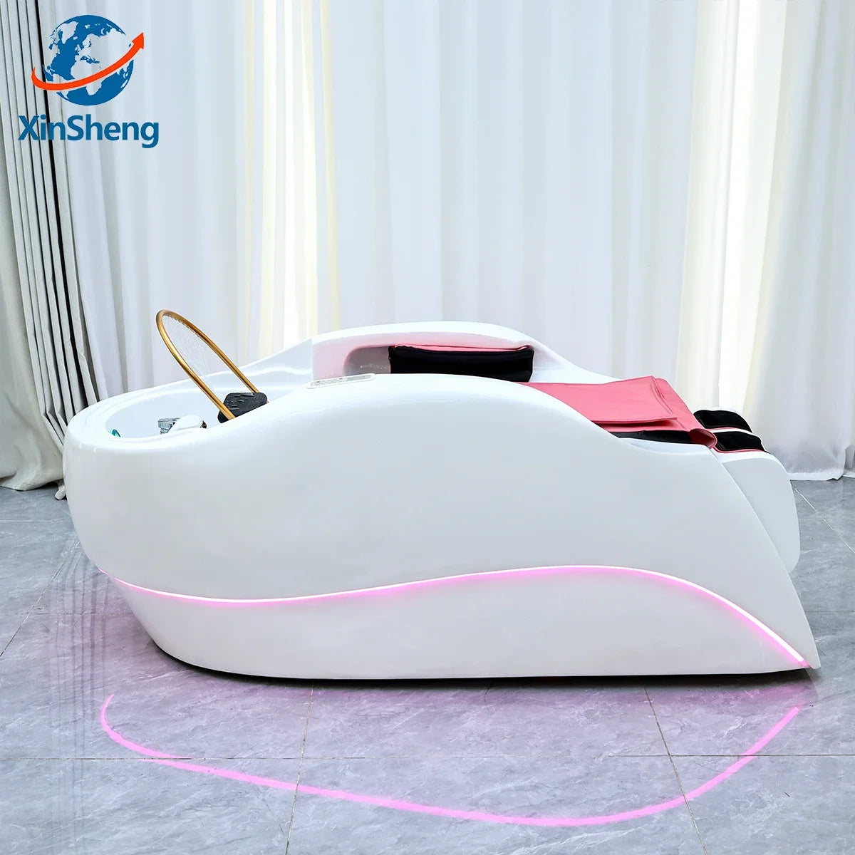 XinSheng Professional Electric Massage Bed Head SPA Salon Massage Table Hair Washing Fumigation Beds Barber Shop Smart Furniture - Teglex