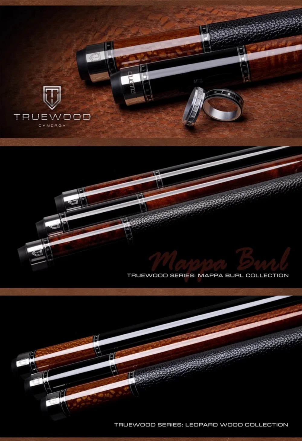 CUETEC 58" Cynergy Truewood II G2 Billiard Pool Cue Stick 11.8 /12.5mm