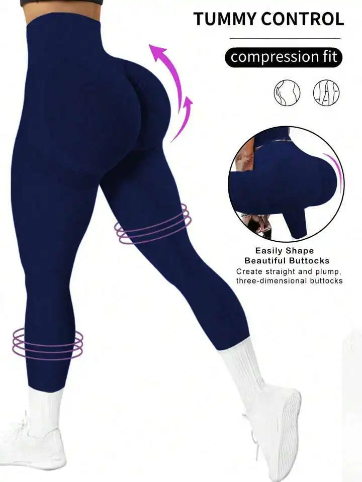 Women's High Waist Seamless Yoga Capri Pants Leggings