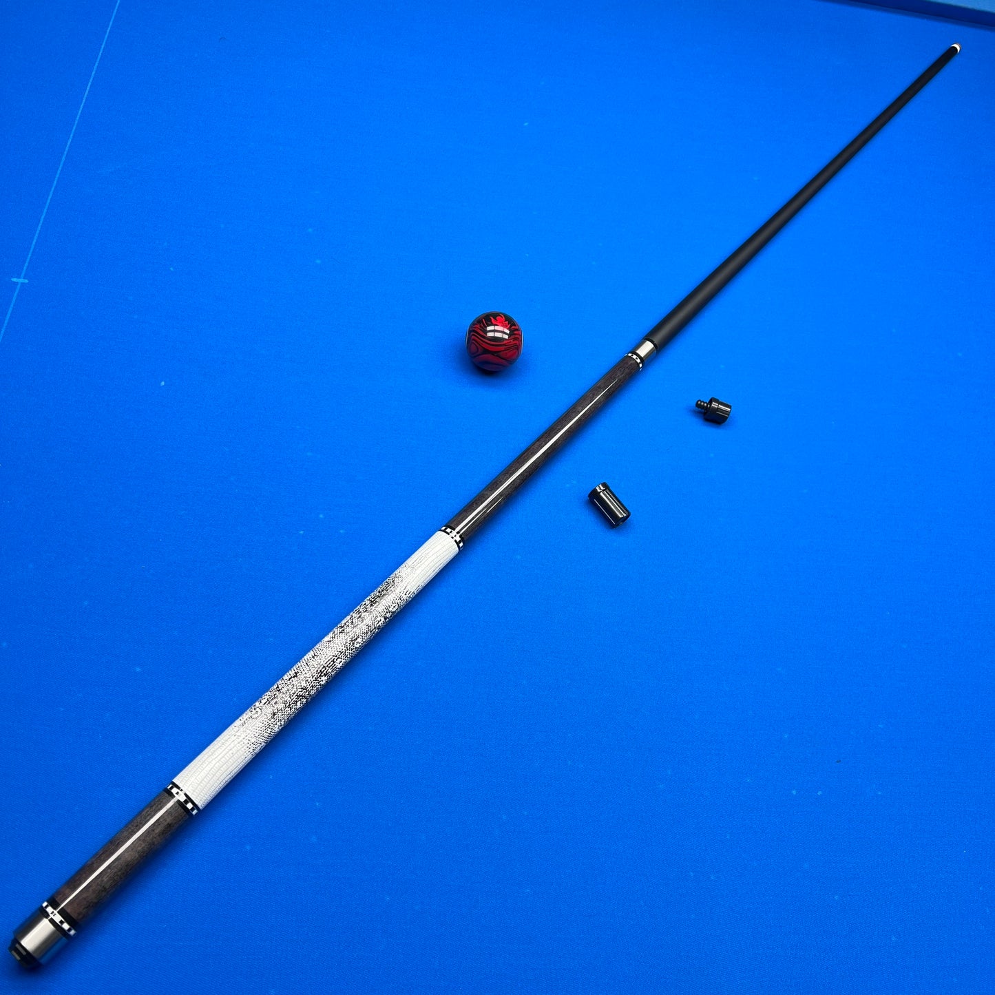Pro Pool Cue Lizard Grip Rainbow Tip Stainless Joint