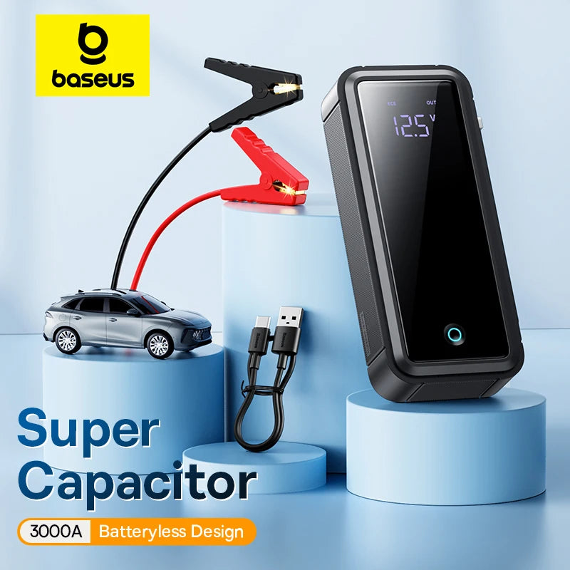 Baseus 3000A Super Capacitor Car Jump Starter Portable