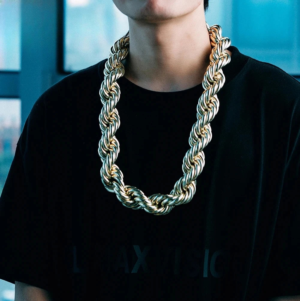30MM Rope Chain Stainless Steel Hip Hop Necklace
