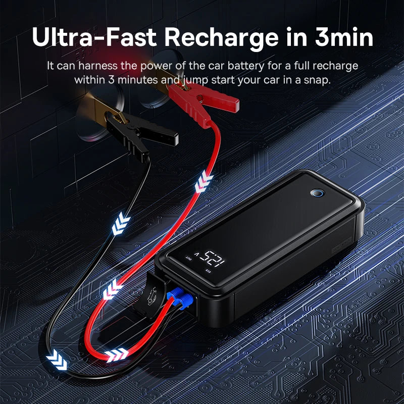 Baseus 3000A Super Capacitor Car Jump Starter Portable