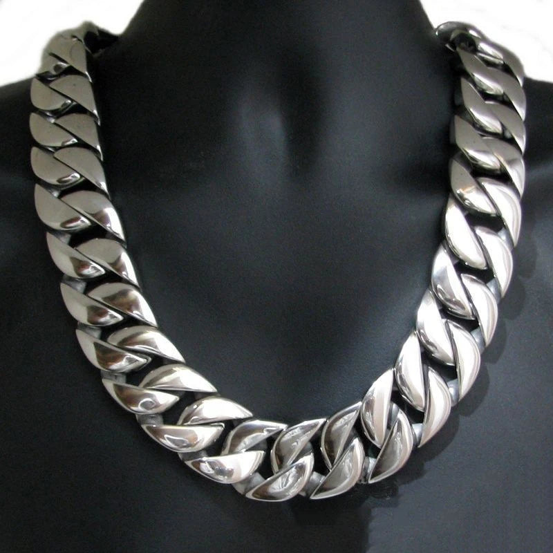 24/32mm Cuban Miami Link Chain 316L Steel Men