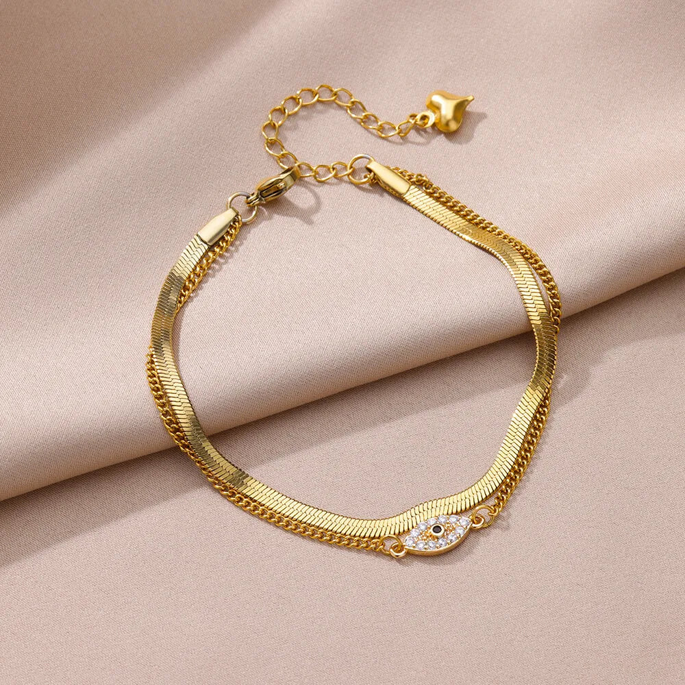 Gold Pearl Chain Anklet – Stainless Steel Beach Bodychain