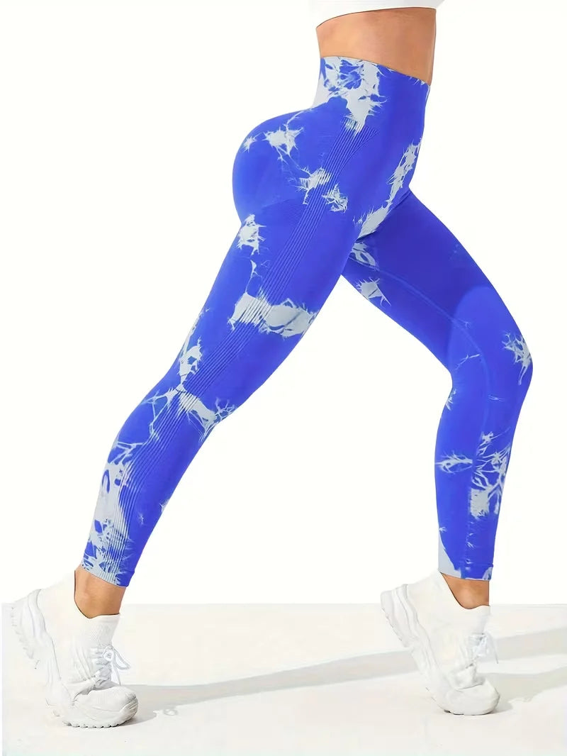 Women's Seamless Tie-Dye High Waist Yoga Leggings