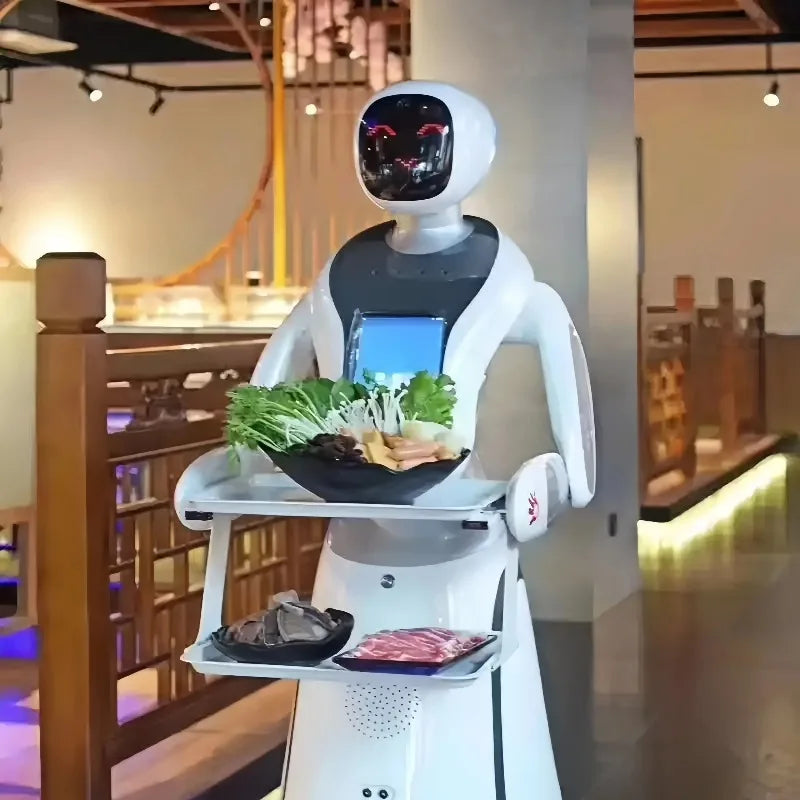 Food Delivery Robot Smart Service Robot Automatic Navigation Restaurant Food Delivery Robots Intelligent Waiter Robot - Teglex