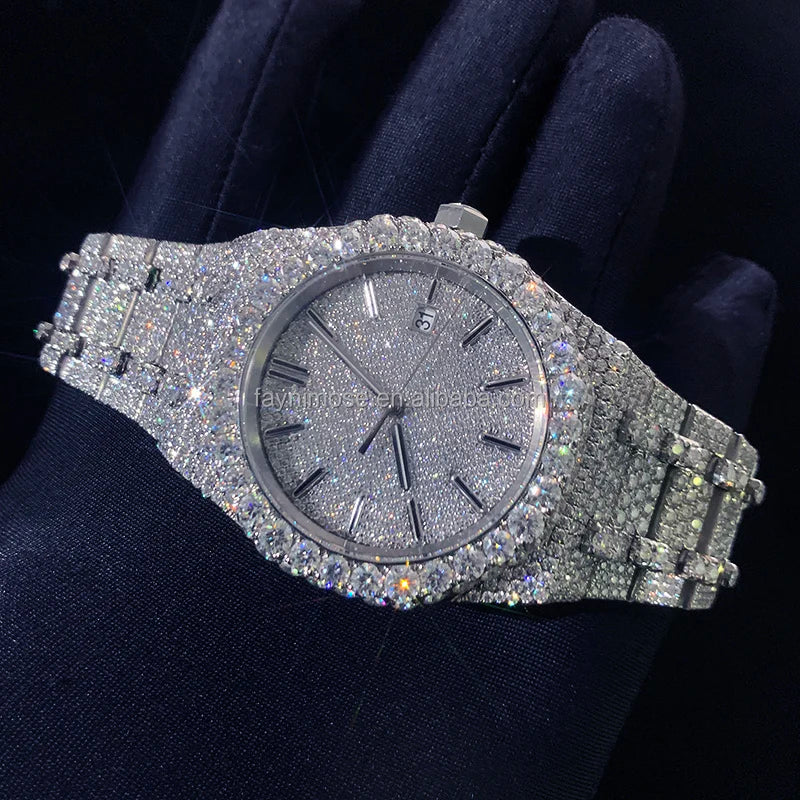 Men's VVS Moissanite Diamond Mechanical Watch