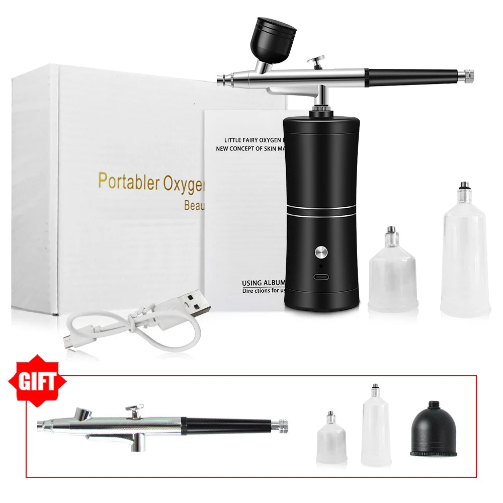 Wireless Mini Airbrush Kit with Compressor – Portable