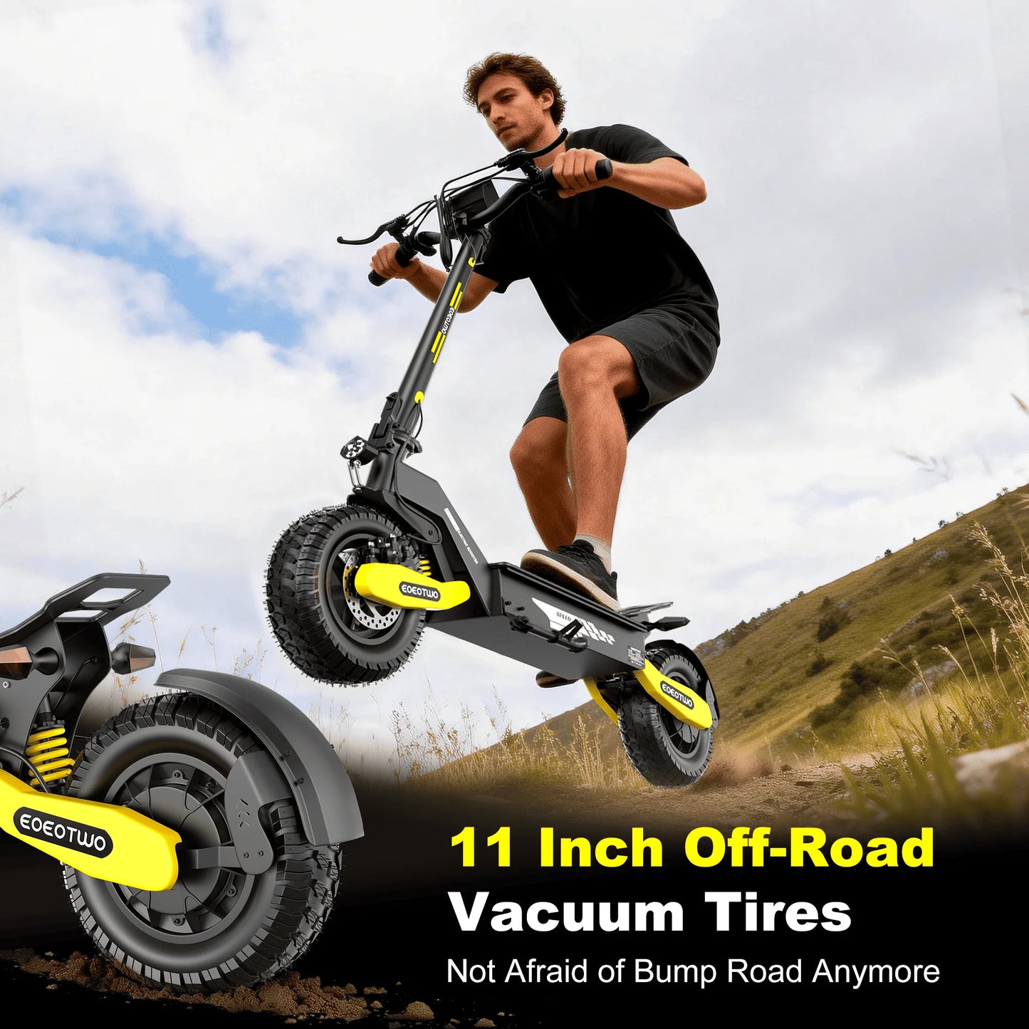 EOEOTWO 1200W Off-Road Electric Scooter 48V