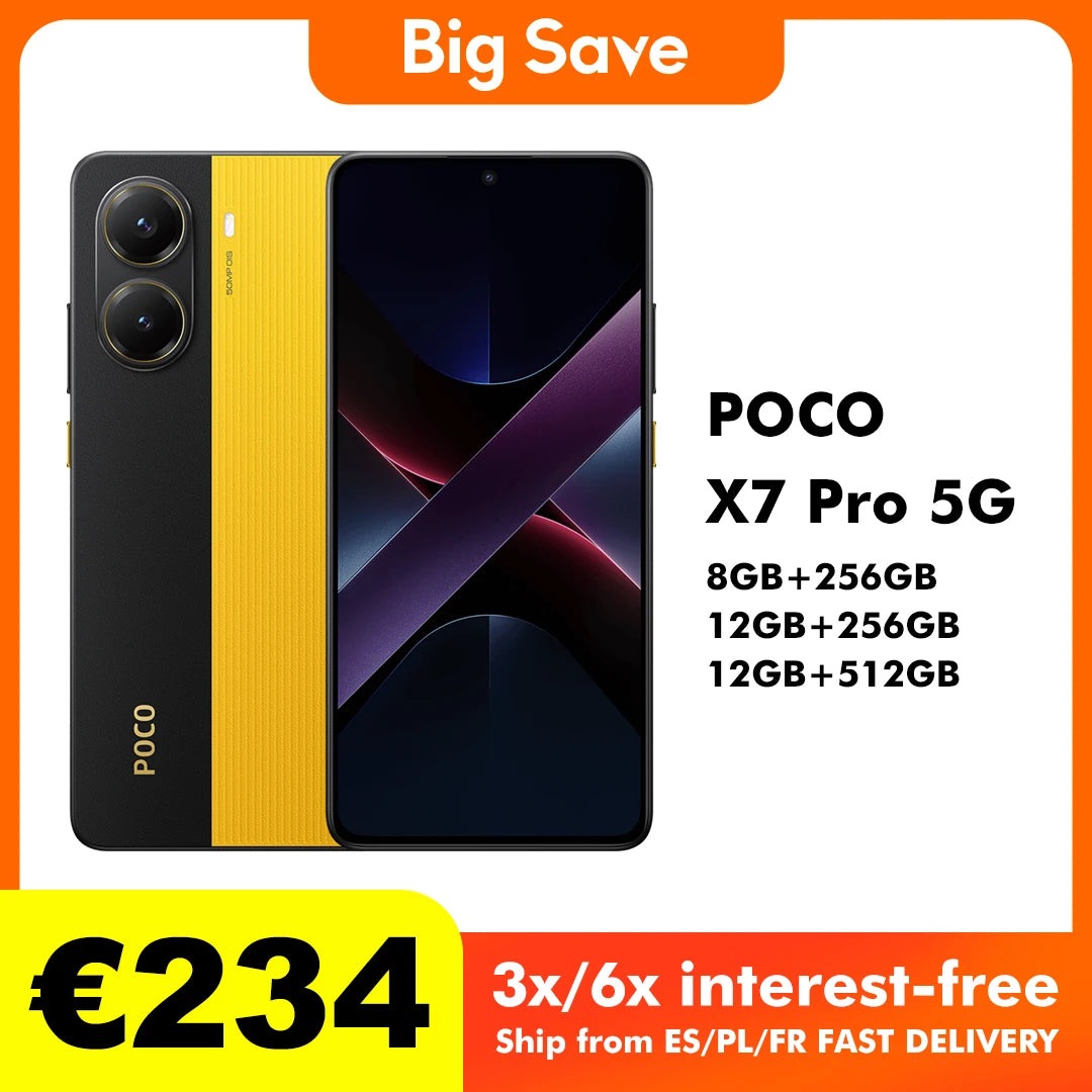 POCO X7 Pro Global Version Cellphone 256GB / 512GB Dimensity