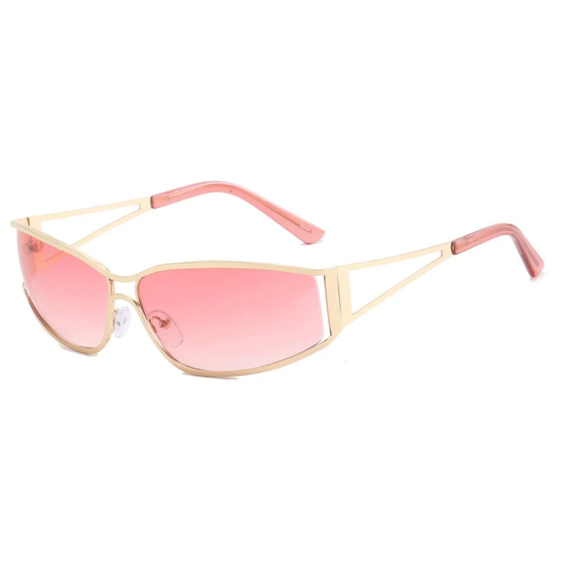 Oversized Steampunk Sunglasses Gradient Mirror Goggles