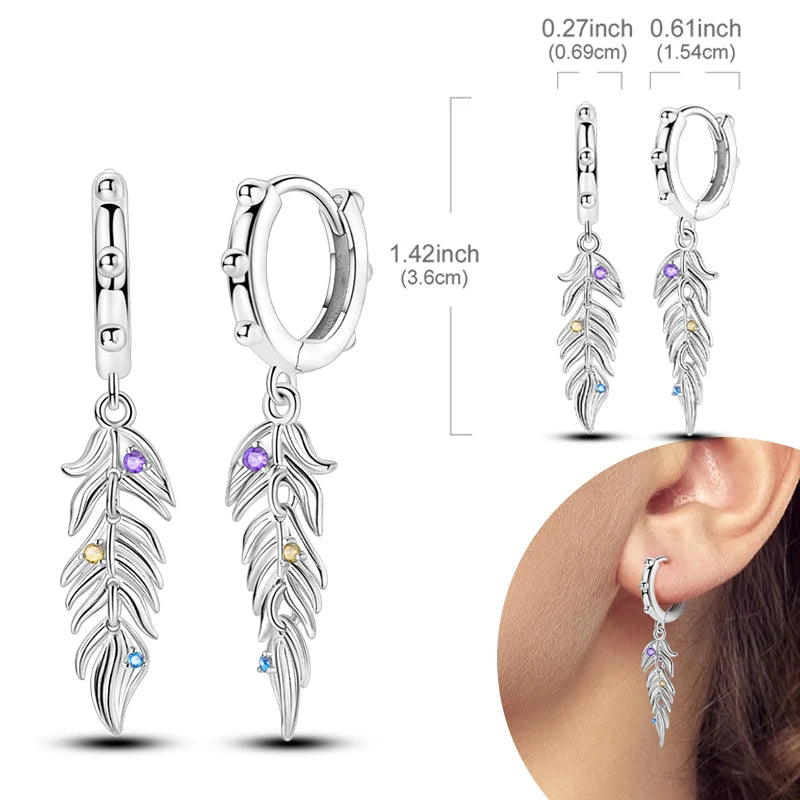 925 Silver Zirconia Hoop Earrings – Hypoallergenic
