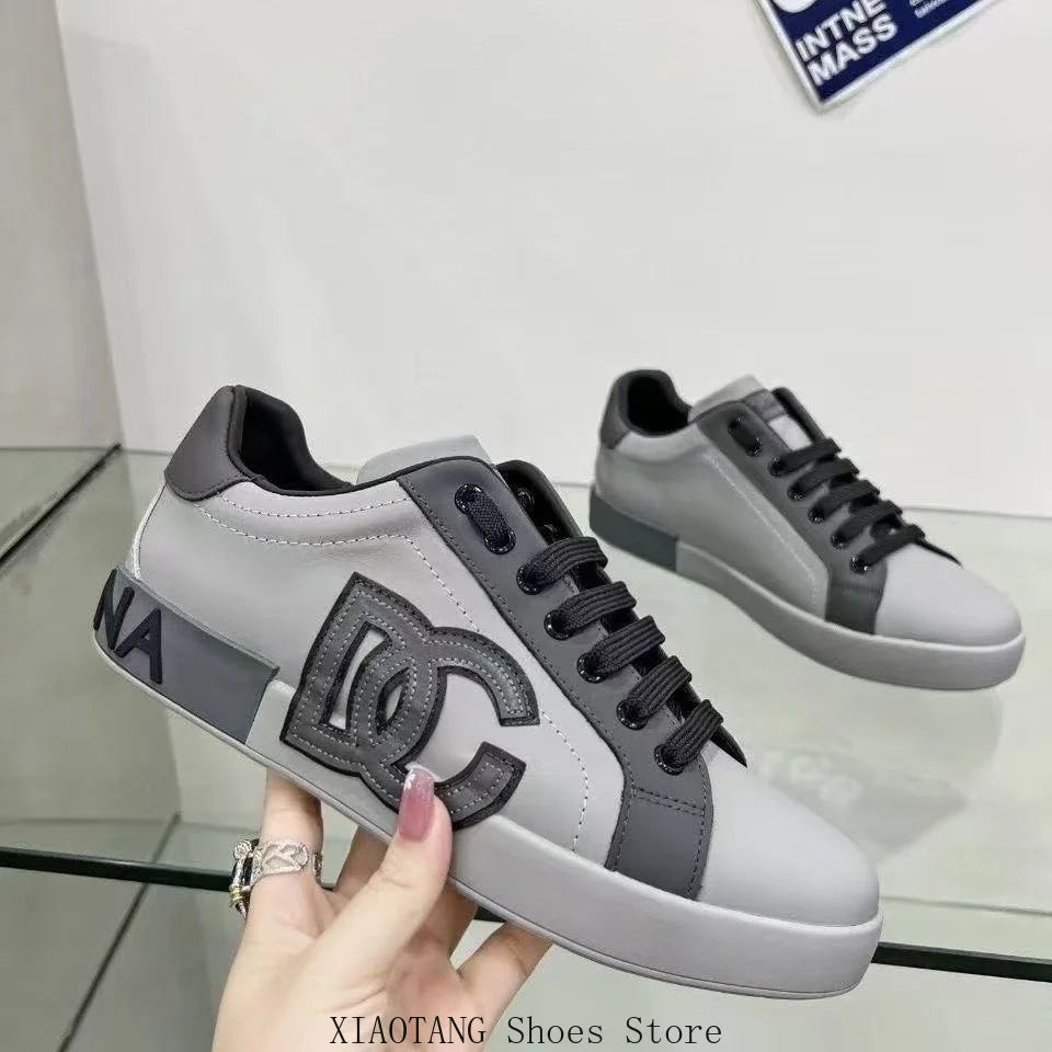 Italian Designer Letter-Pattern Sneaker Shoes Casual