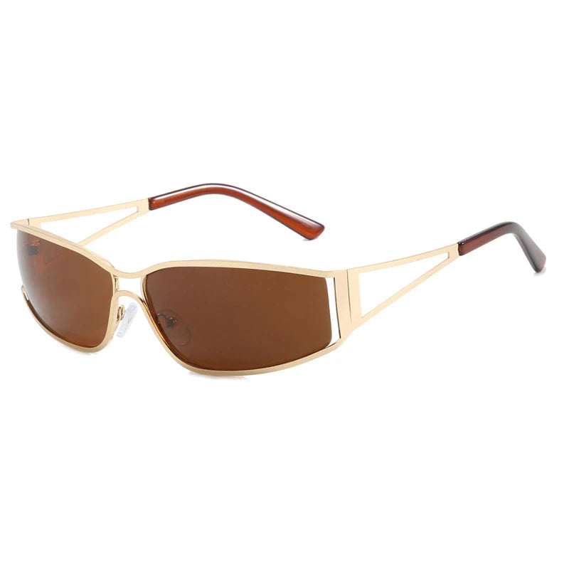 Oversized Steampunk Sunglasses Gradient Mirror Goggles