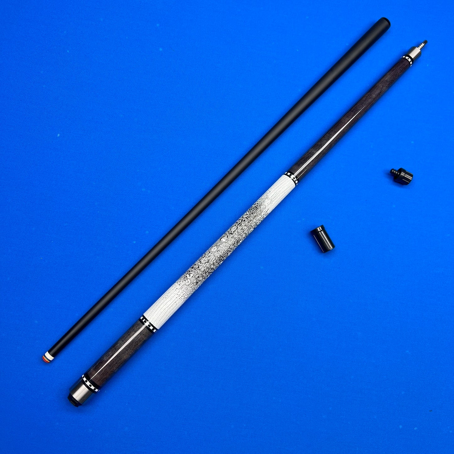 Pro Pool Cue Lizard Grip Rainbow Tip Stainless Joint