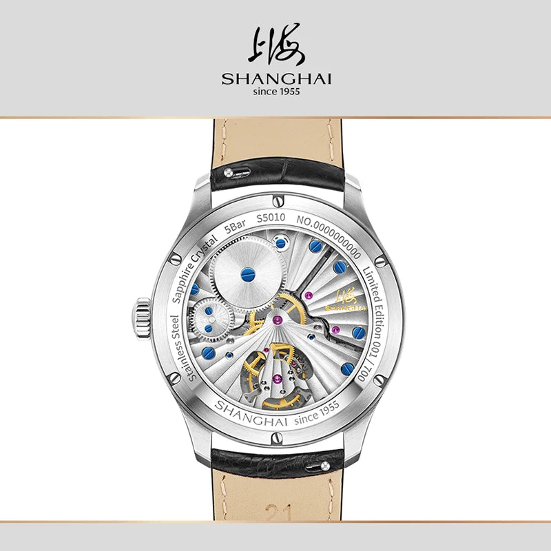18K Gold Tourbillon 41mm Manual-Winding Mechanical Wristwatch Waterproof Sapphire Watches
