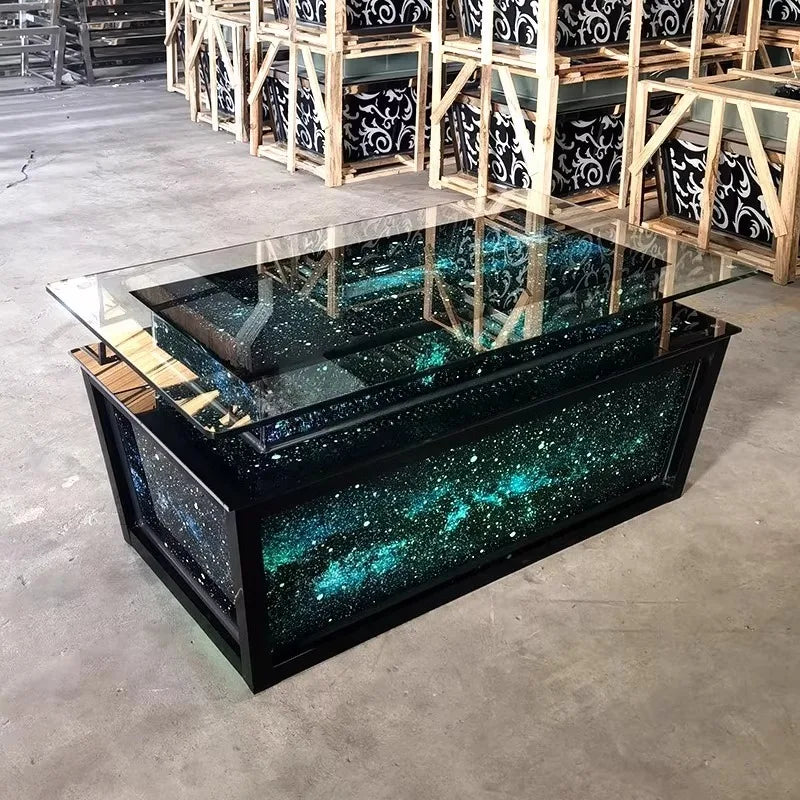 Luminous Tempered Glass Coffee Table Custom Color & Size