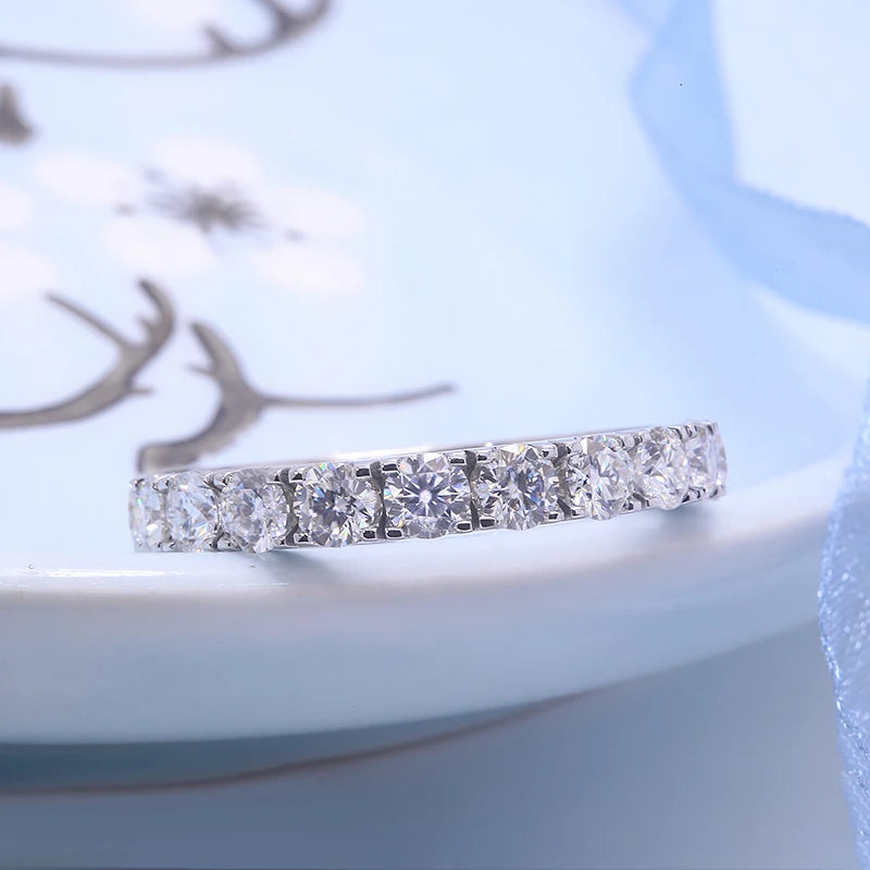 DEF VVS Lab Grown Diamond Eternity Ring 10k Gold