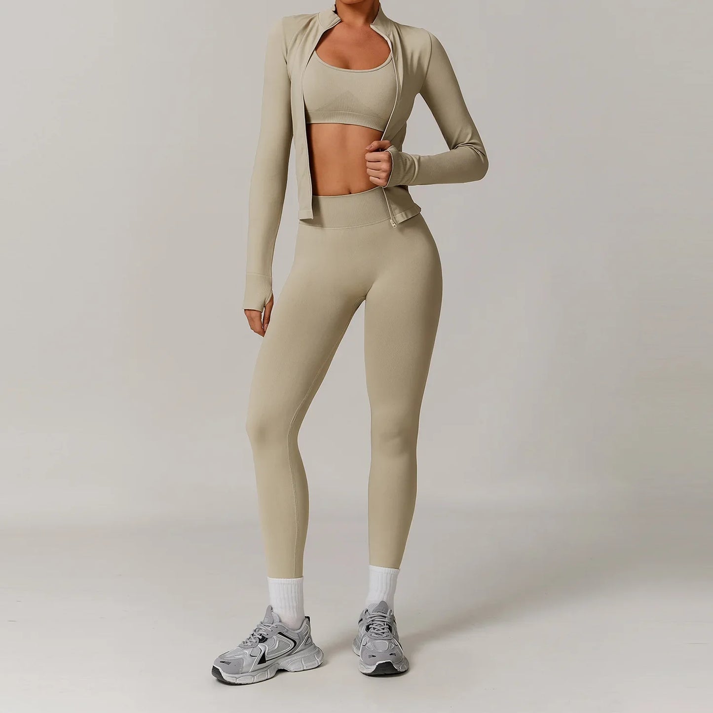 Women's Seamless Yoga Set – 2/3 Piece Gym Suit