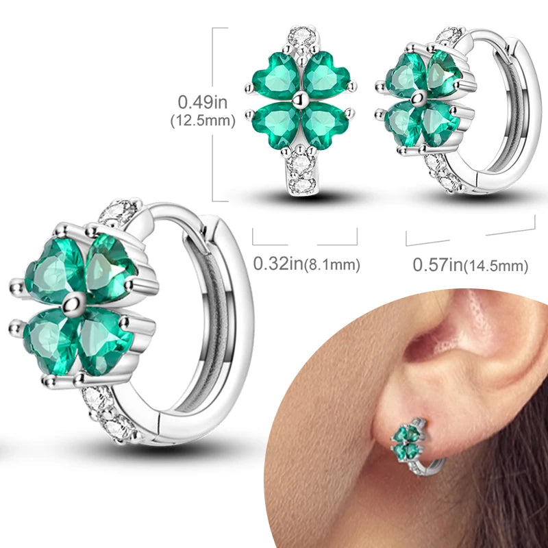 925 Silver Zirconia Hoop Earrings – Hypoallergenic