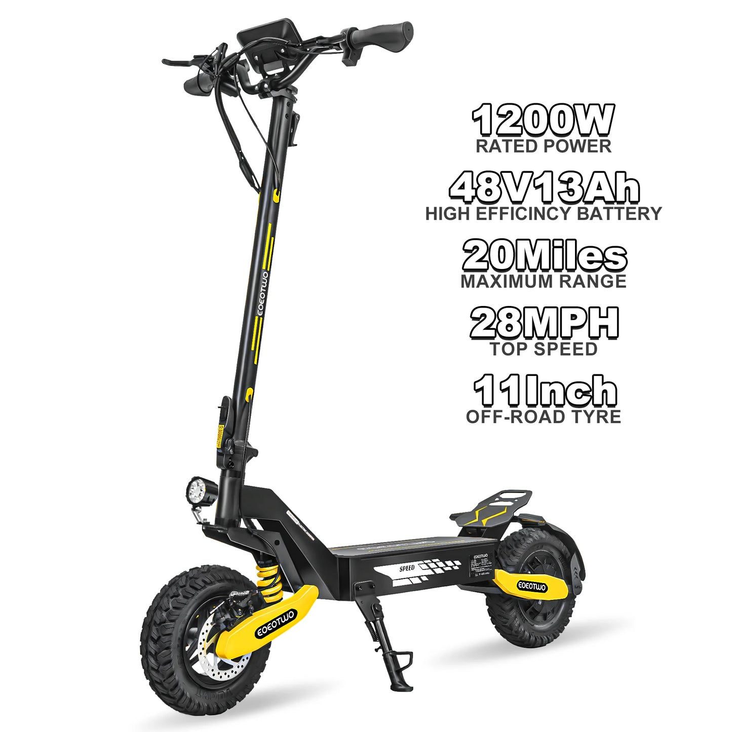 EOEOTWO 1200W Off-Road Electric Scooter 48V
