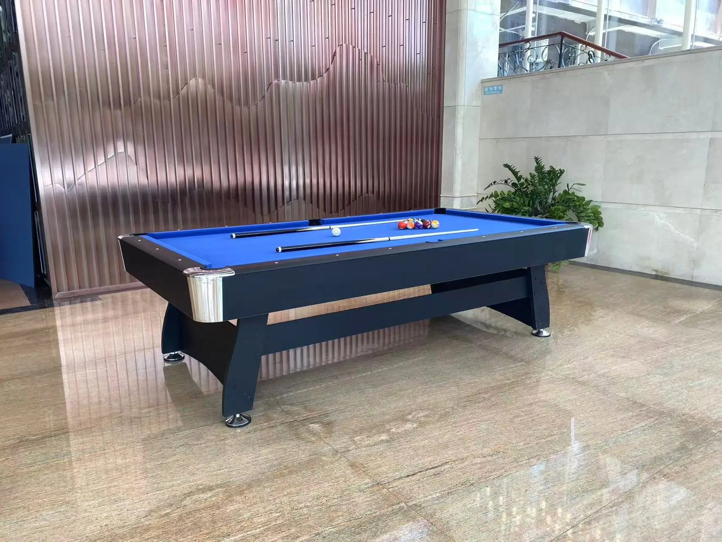 High Quality Durability 9FT MDF Billiard Pool Table Blue/green/red Color